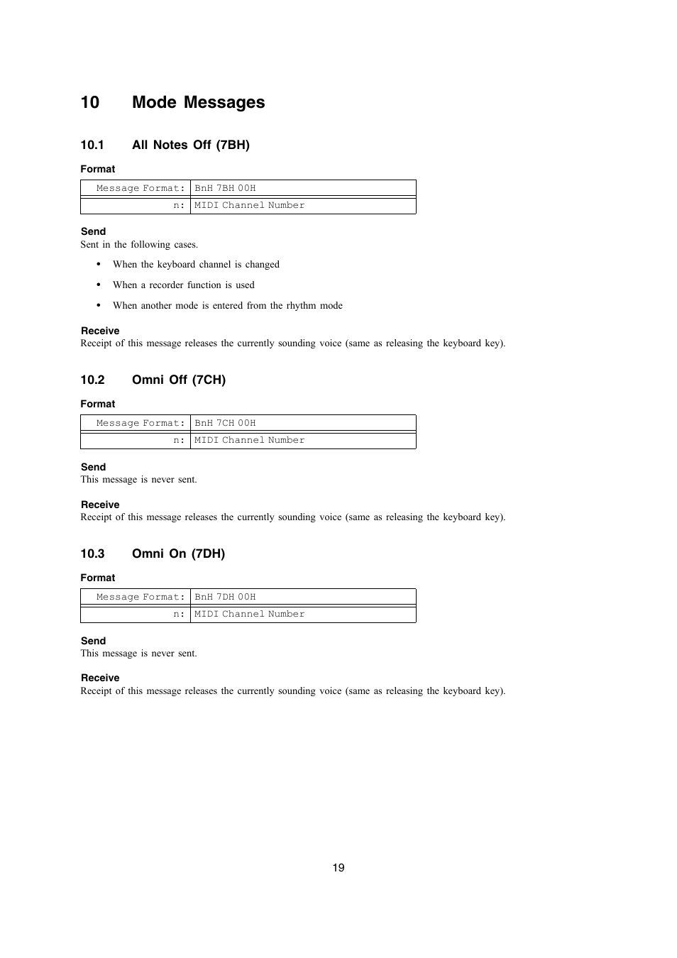 10 mode messages | Casio PX-330 User Manual | Page 19 / 48