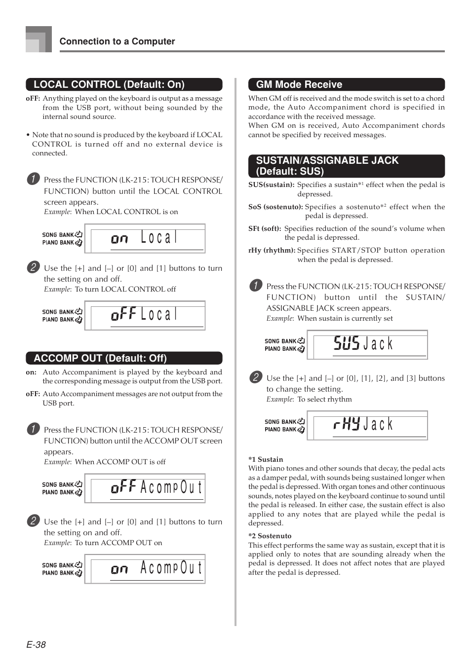 Casio LK-215 User Manual | Page 40 / 59
