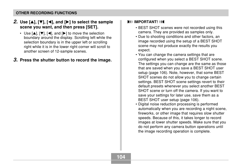 Casio EX-Z850 User Manual | Page 104 / 279