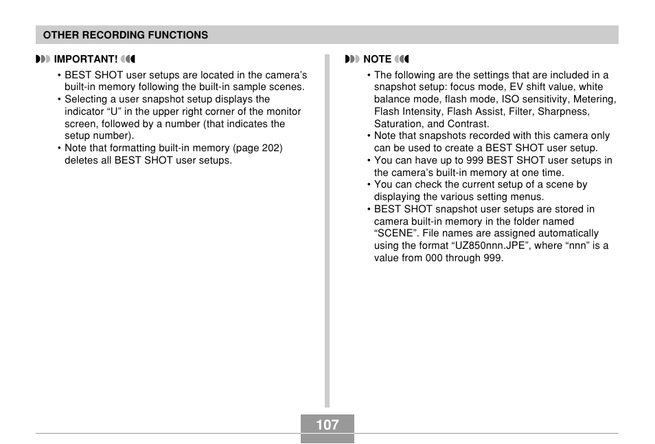 Casio EX-Z850 User Manual | Page 107 / 279