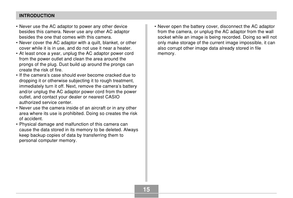 Casio EX-Z850 User Manual | Page 15 / 279