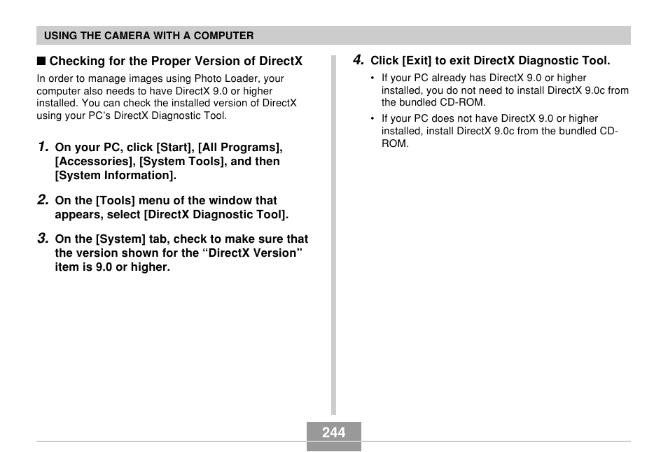 Casio EX-Z850 User Manual | Page 244 / 279