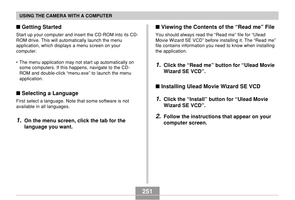 Casio EX-Z850 User Manual | Page 251 / 279