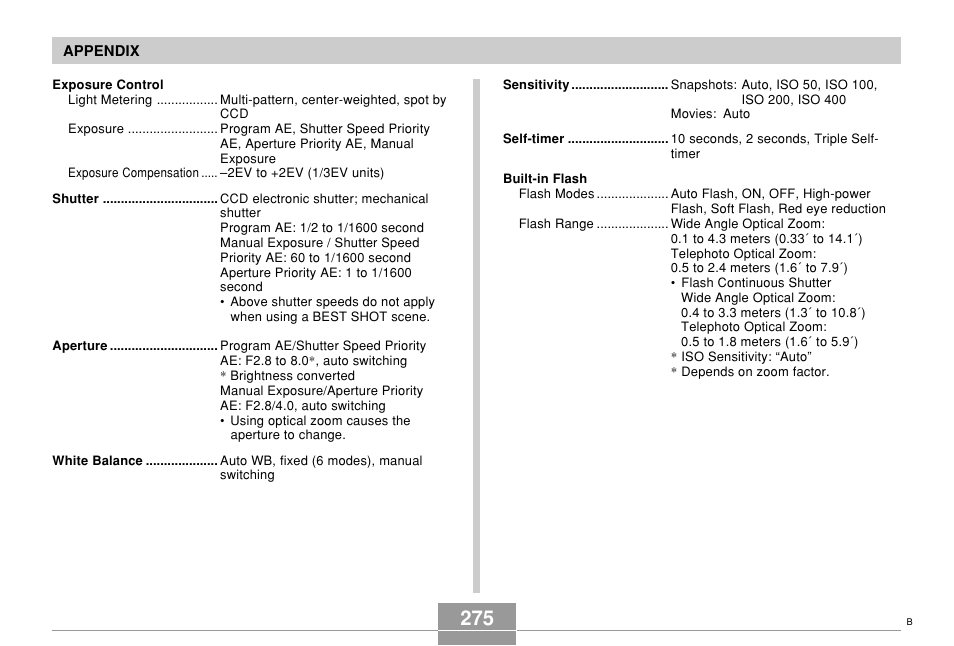 Casio EX-Z850 User Manual | Page 275 / 279