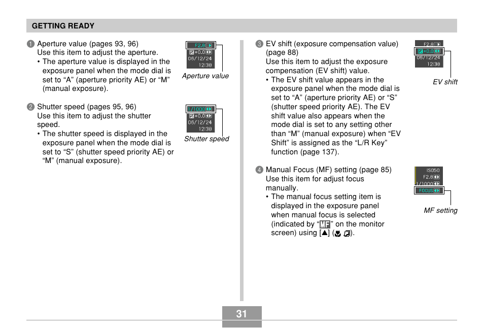 Casio EX-Z850 User Manual | Page 31 / 279