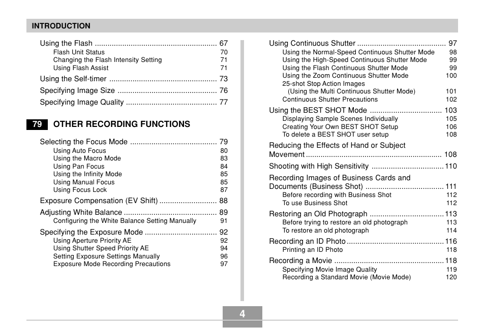 Casio EX-Z850 User Manual | Page 4 / 279