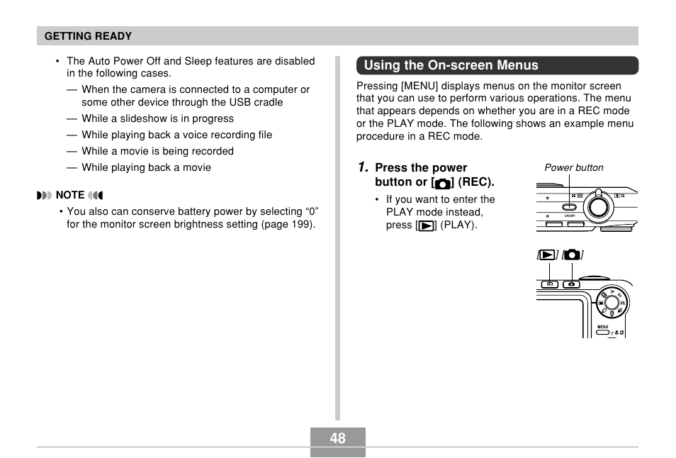 Using the on-screen menus | Casio EX-Z850 User Manual | Page 48 / 279