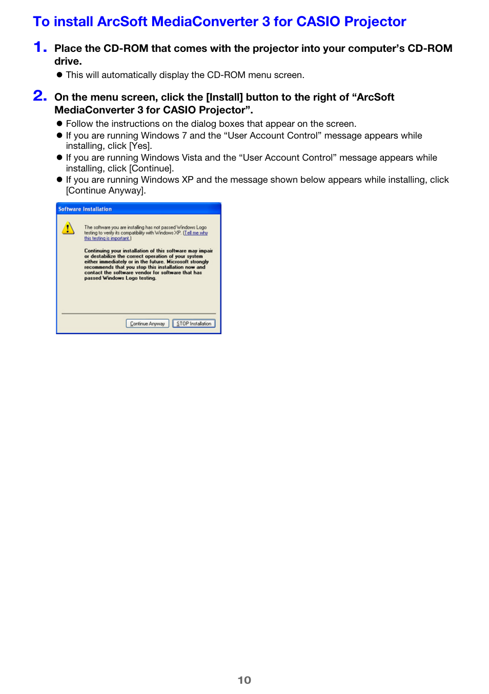 Casio XJ-M245 User Manual | Page 10 / 67