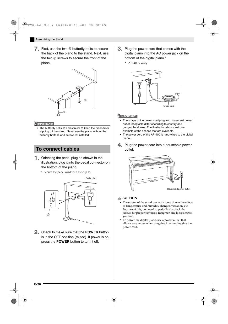 Casio Celviano AP-400 User Manual | Page 30 / 37