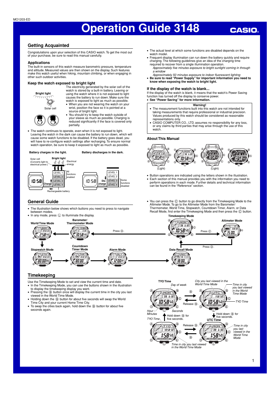 Casio 3148 User Manual | 10 pages