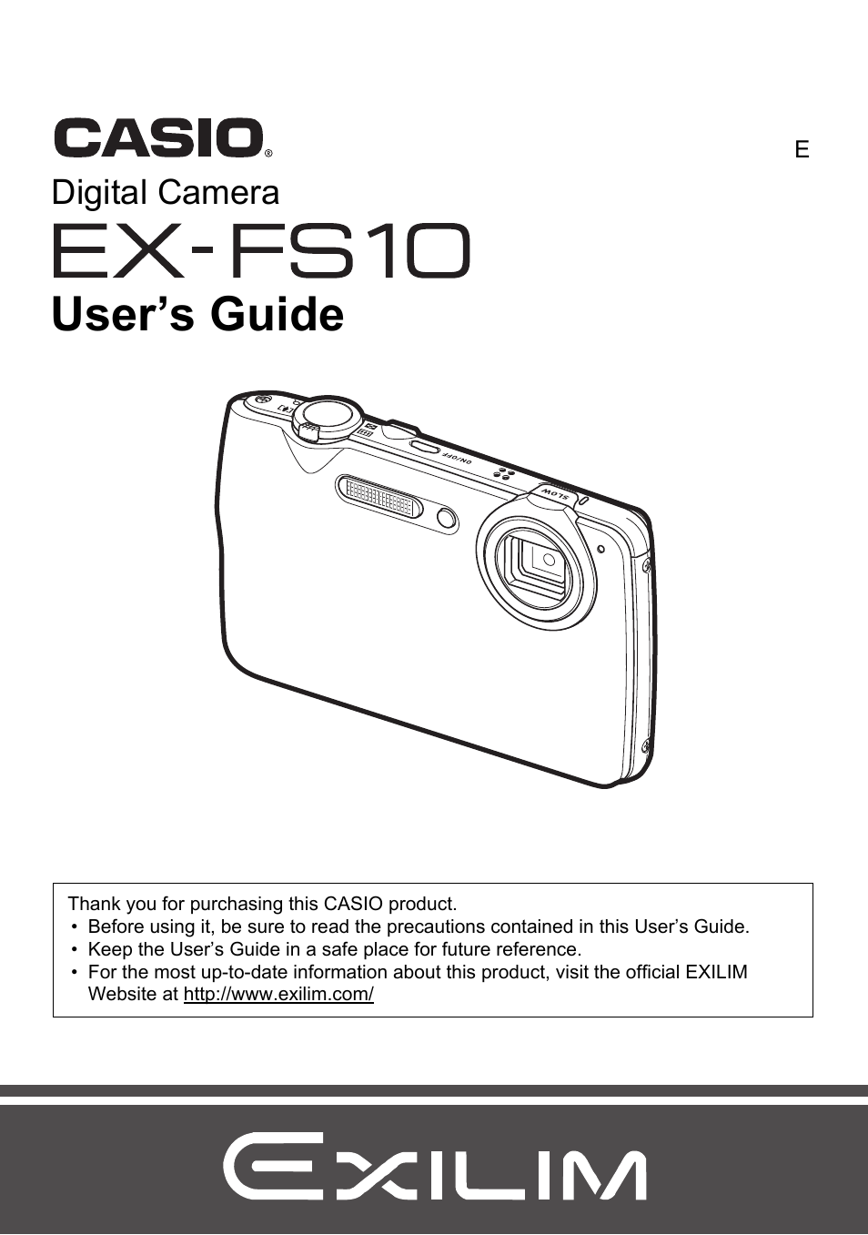Casio EX-FS10 User Manual | 184 pages