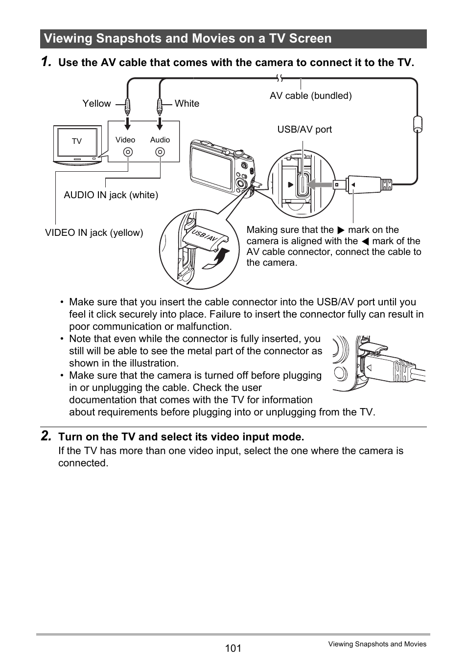 Viewing snapshots and movies on a tv screen | Casio EX-FS10 User Manual | Page 101 / 184