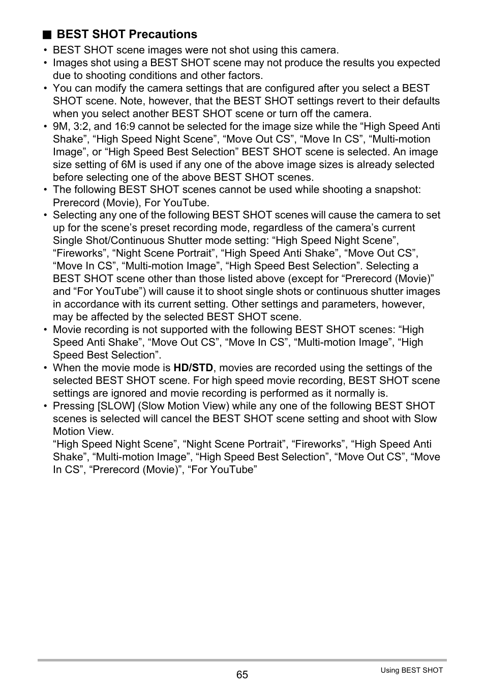 Casio EX-FS10 User Manual | Page 65 / 184