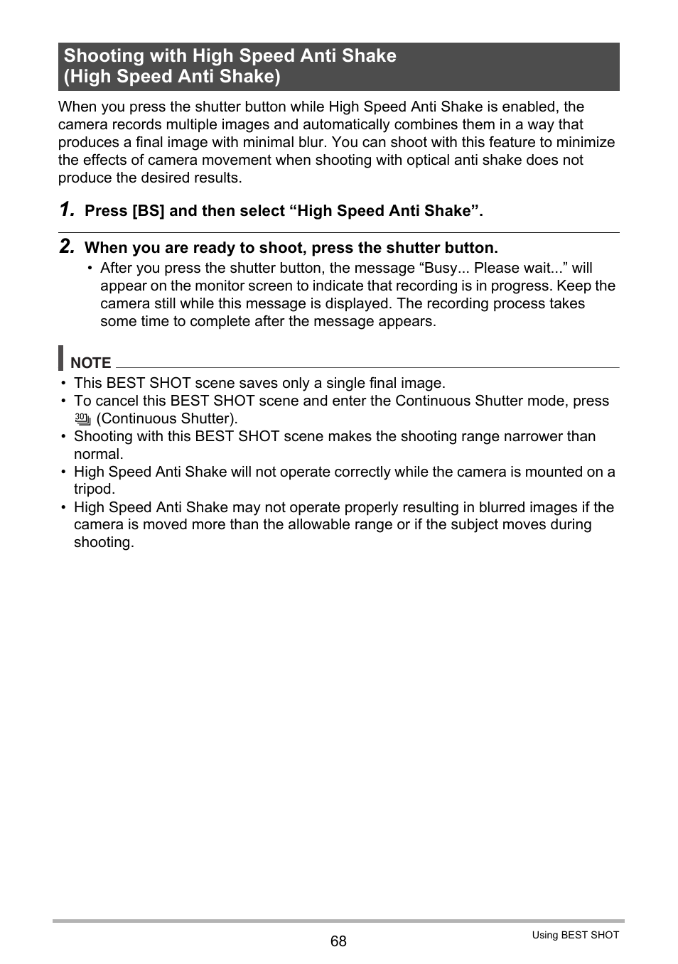 Casio EX-FS10 User Manual | Page 68 / 184