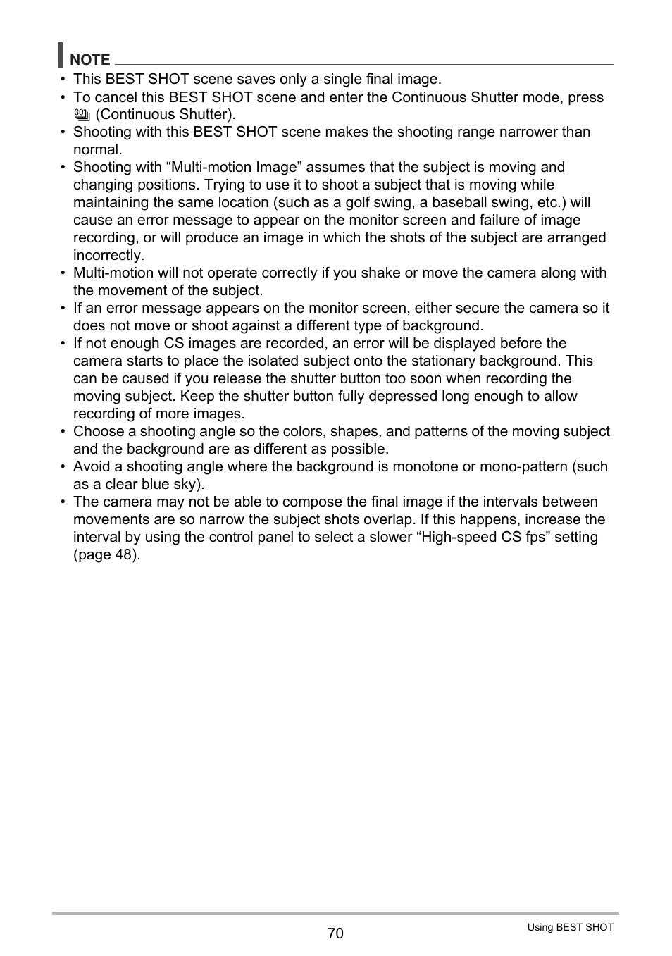 Casio EX-FS10 User Manual | Page 70 / 184