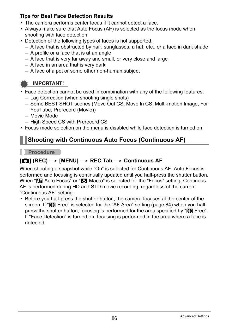 Ge 86) | Casio EX-FS10 User Manual | Page 86 / 184