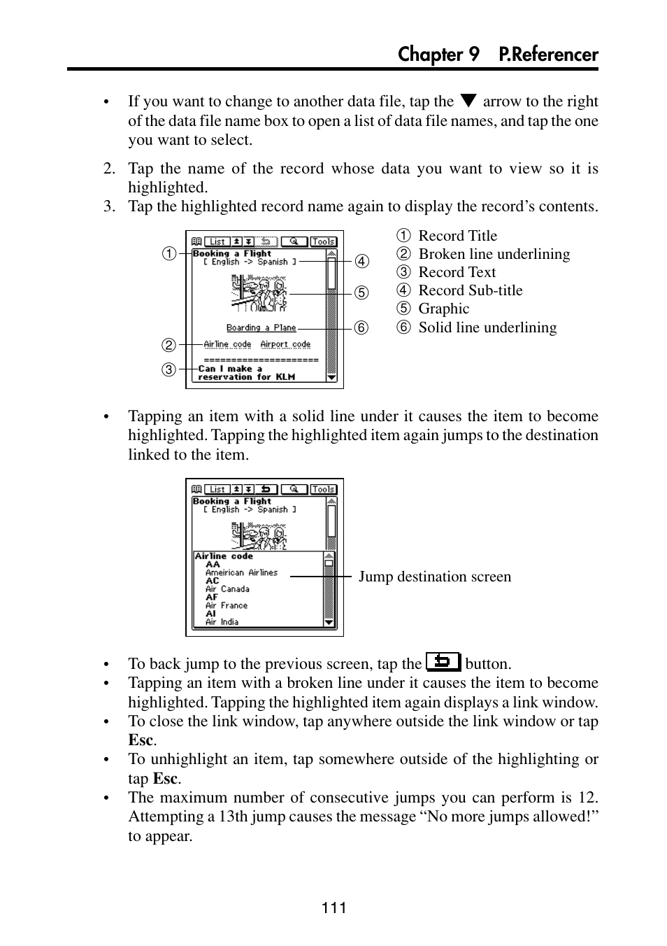 Chapter 9 p.referencer | Casio PV-S6100 User Manual | Page 113 / 189