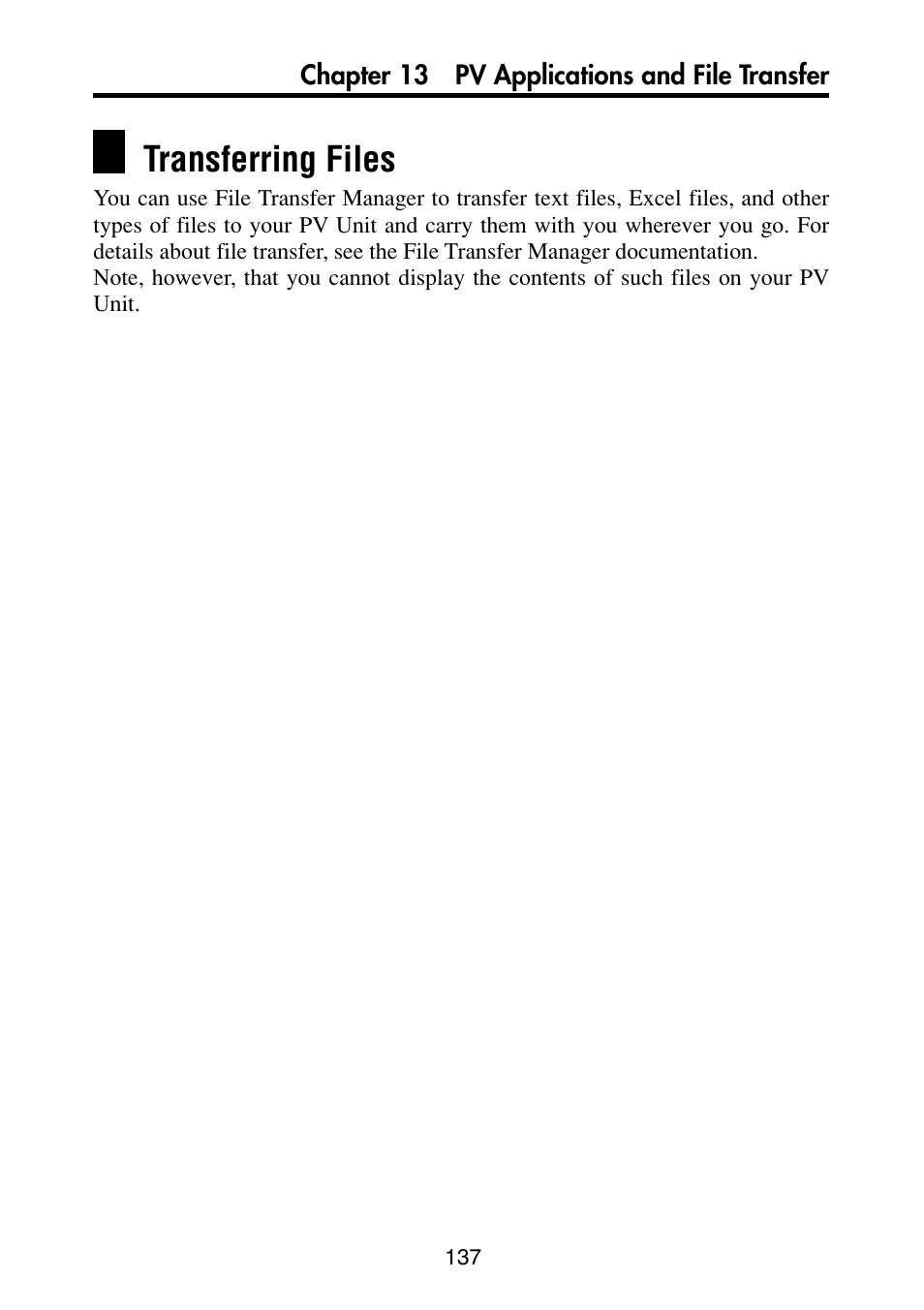Transferring files | Casio PV-S6100 User Manual | Page 139 / 189