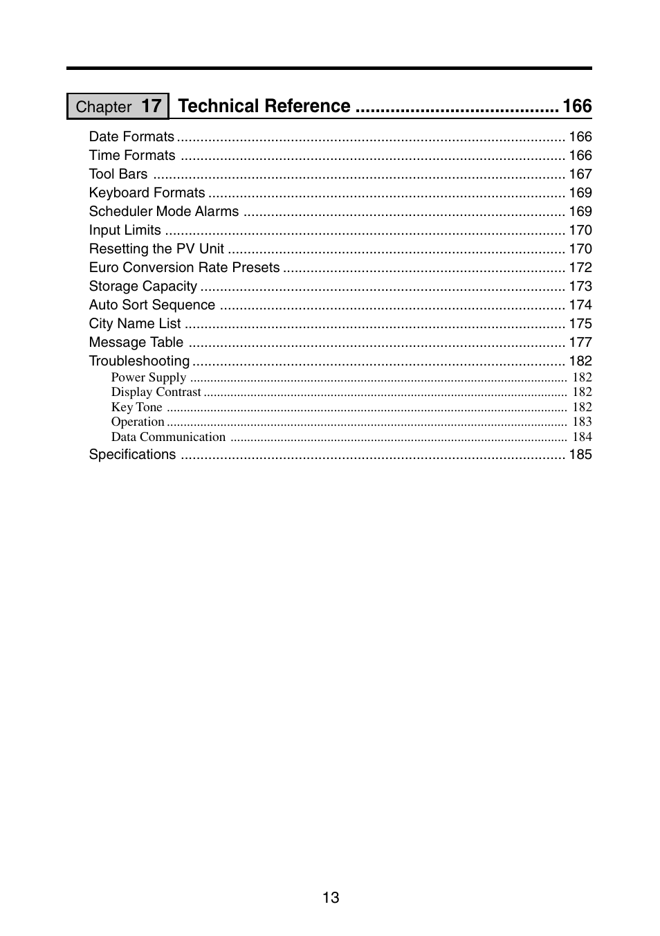 Technical reference | Casio PV-S6100 User Manual | Page 15 / 189