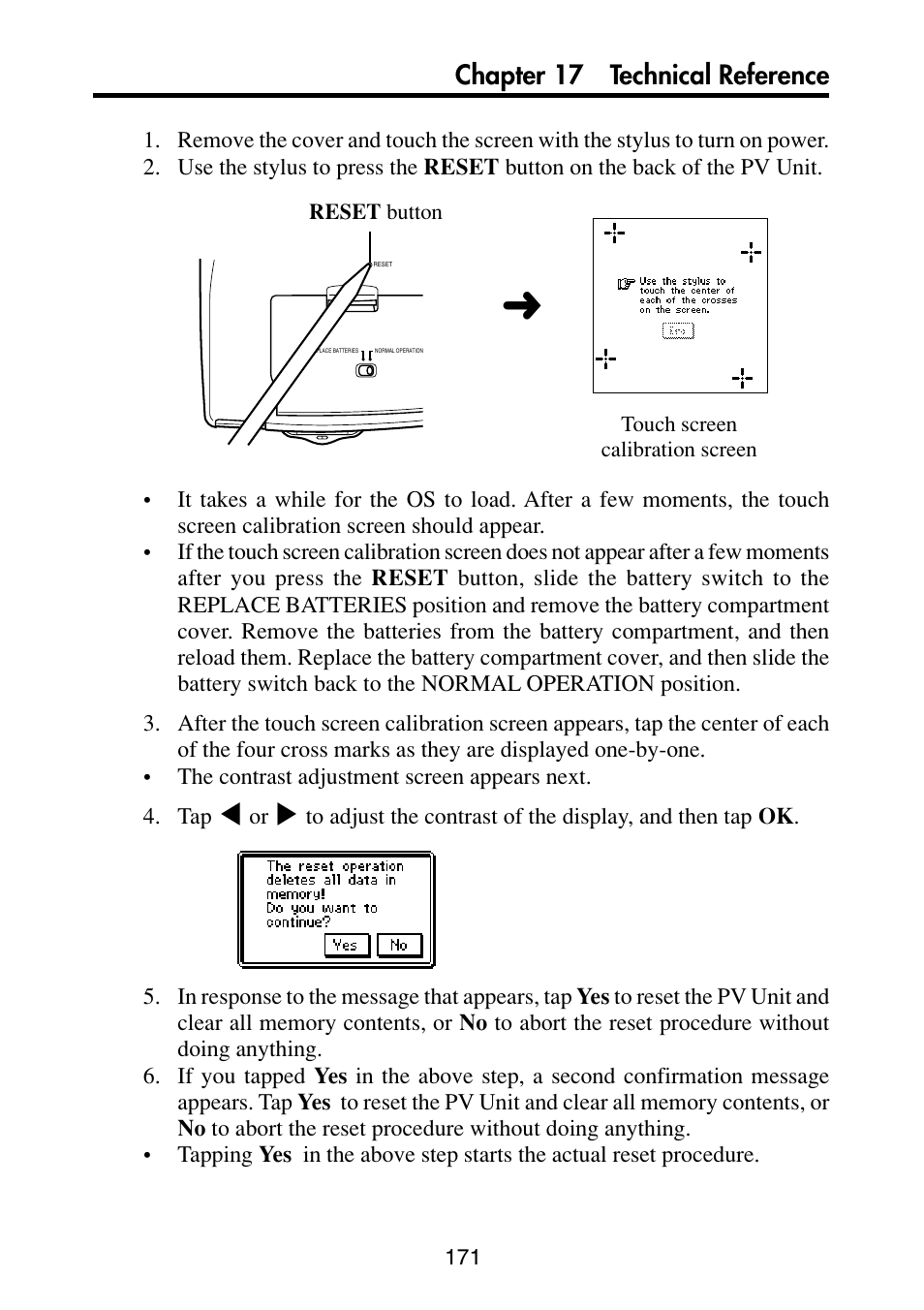 Chapter 17 technical reference | Casio PV-S6100 User Manual | Page 173 / 189