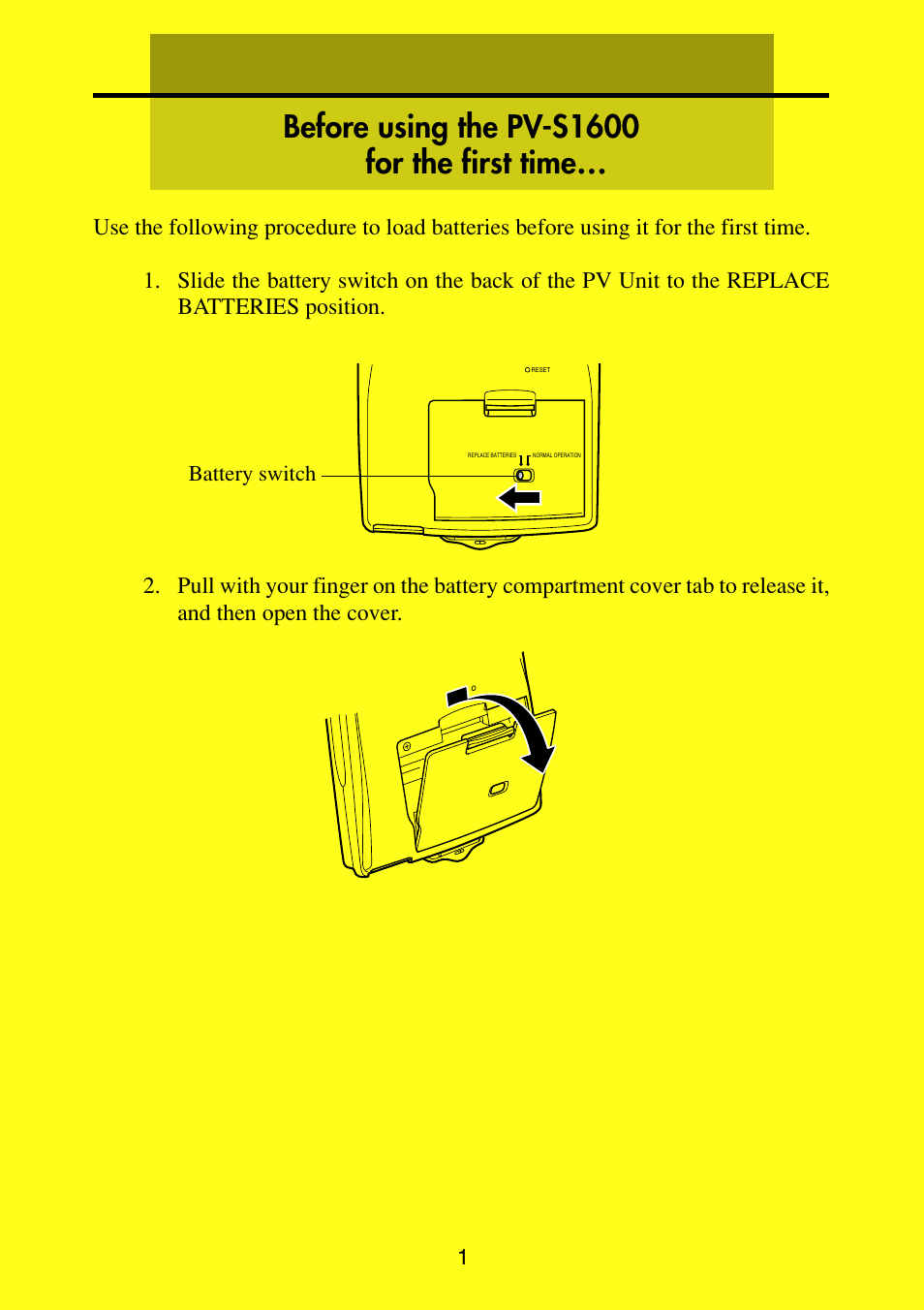 Before using the pv-s1600 for the first time | Casio PV-S6100 User Manual | Page 3 / 189