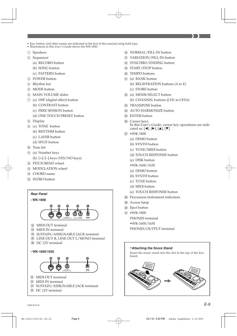 Casio WK1800 User Manual | Page 11 / 96