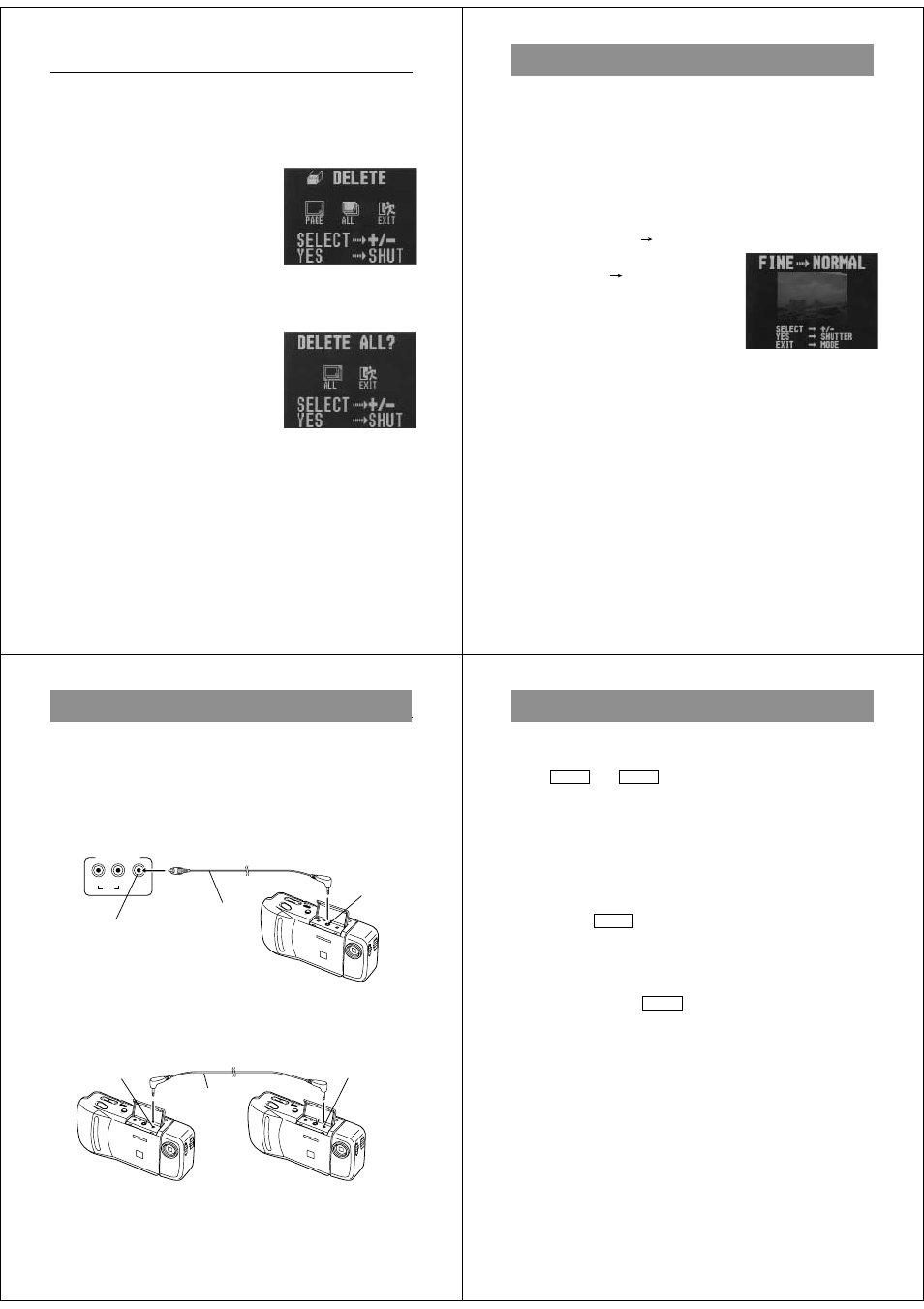 Resolution conversion, Connecting to other devices, Using the camera with a connected device | Casio QV-120 User Manual | Page 13 / 17