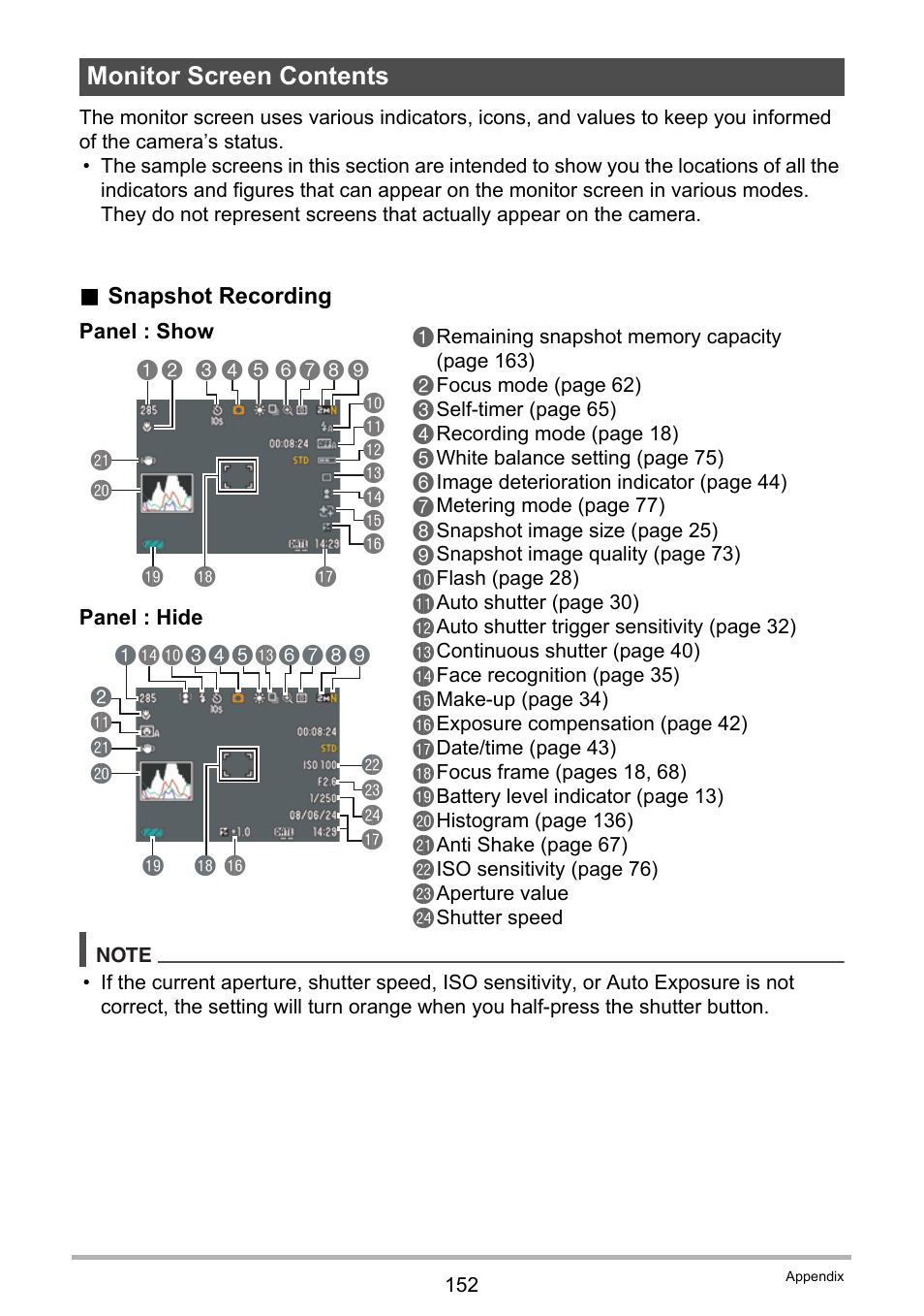 Monitor screen contents | Casio EXILIM K1124PCM2DMX User Manual | Page 152 / 169