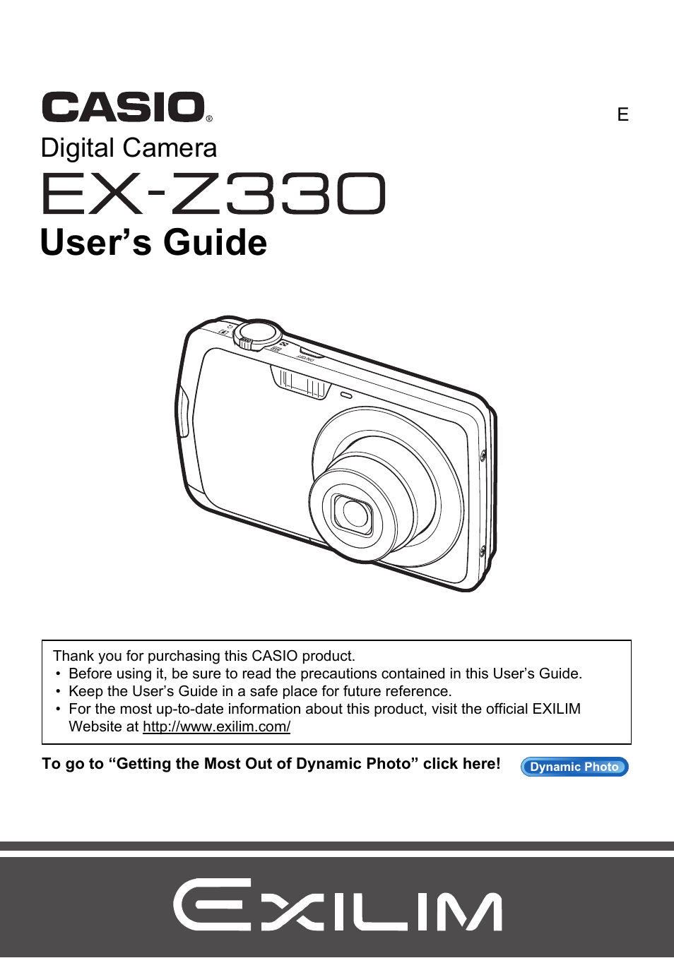 Casio Exilim EX-Z330 User Manual | 194 pages