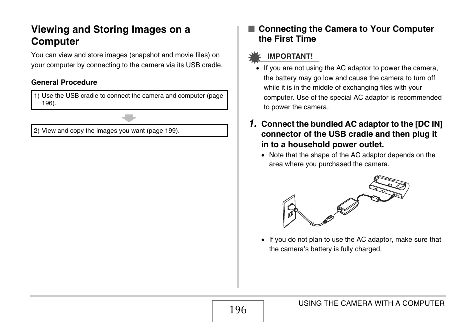 Viewing and storing images on a computer | Casio YC-430 PJ User Manual | Page 196 / 248