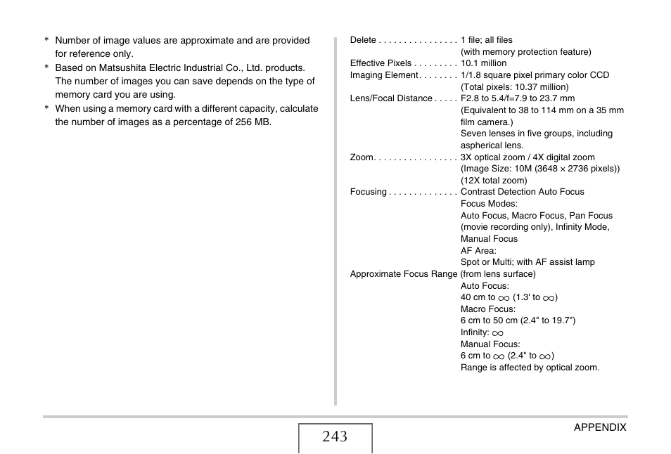 Casio YC-430 PJ User Manual | Page 243 / 248
