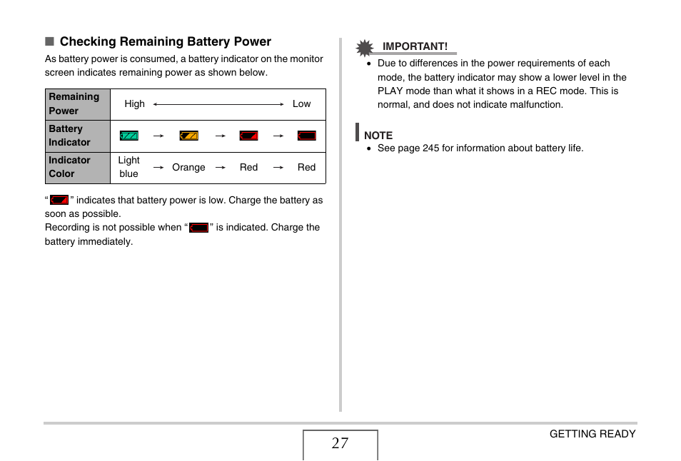 Casio YC-430 PJ User Manual | Page 27 / 248