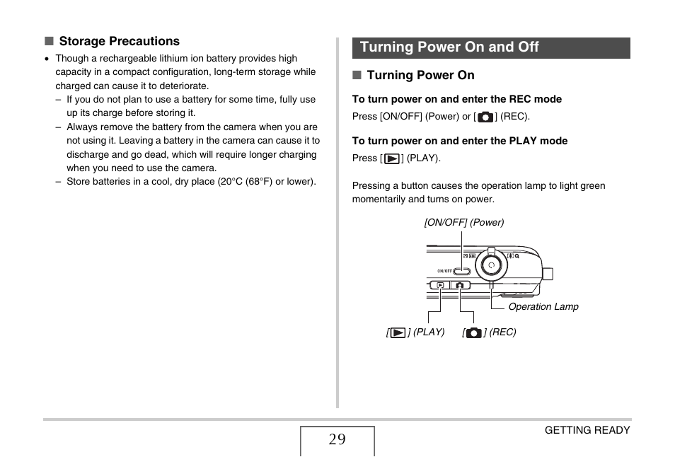 Turning power on and off | Casio YC-430 PJ User Manual | Page 29 / 248