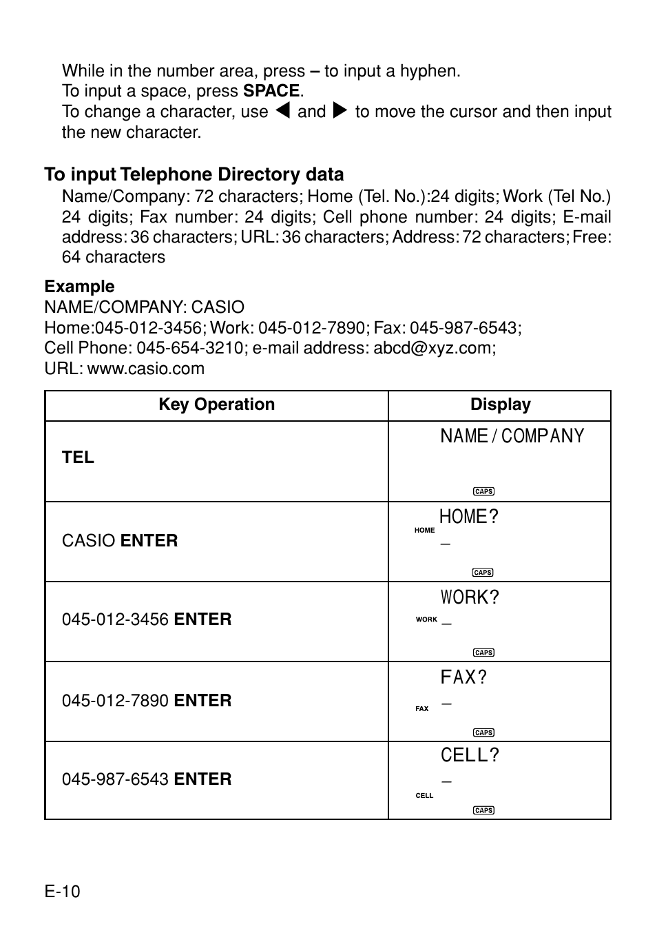 Casio Digital Diary SF-3990 User Manual | Page 12 / 31