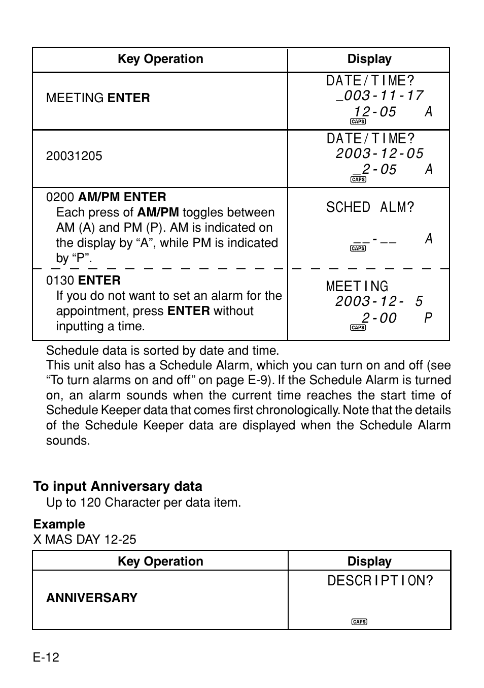 Casio Digital Diary SF-3990 User Manual | Page 14 / 31