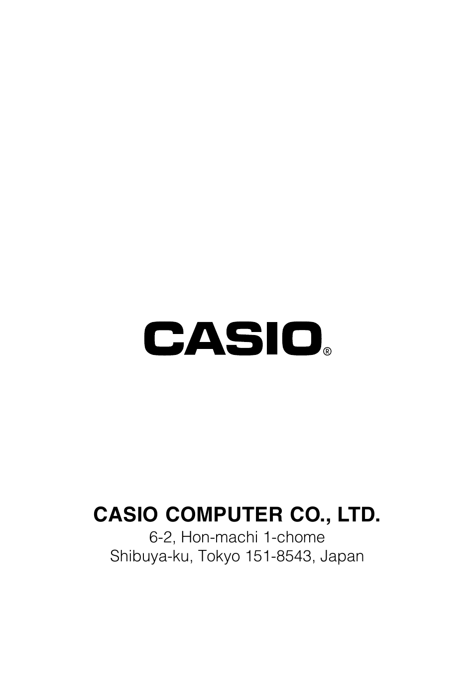 Casio computer co., ltd | Casio Digital Diary SF-3990 User Manual | Page 31 / 31