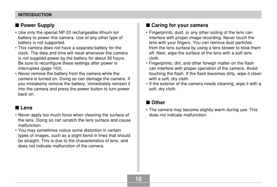 Casio EX-Z5 User Manual | Page 16 / 252