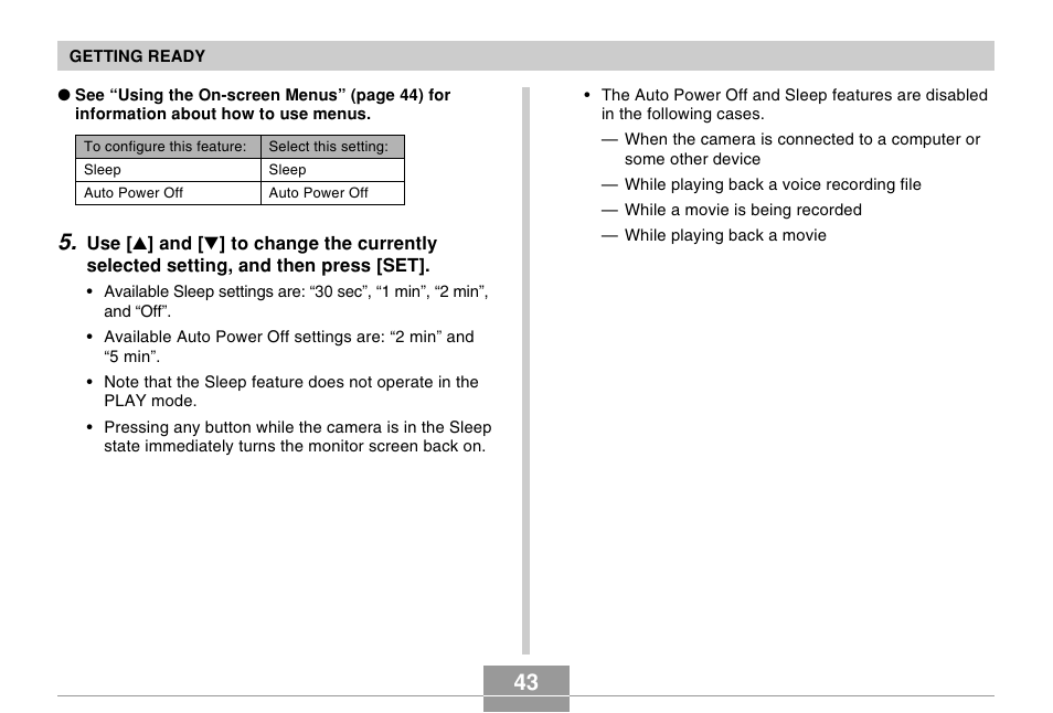 Casio EX-Z5 User Manual | Page 43 / 252