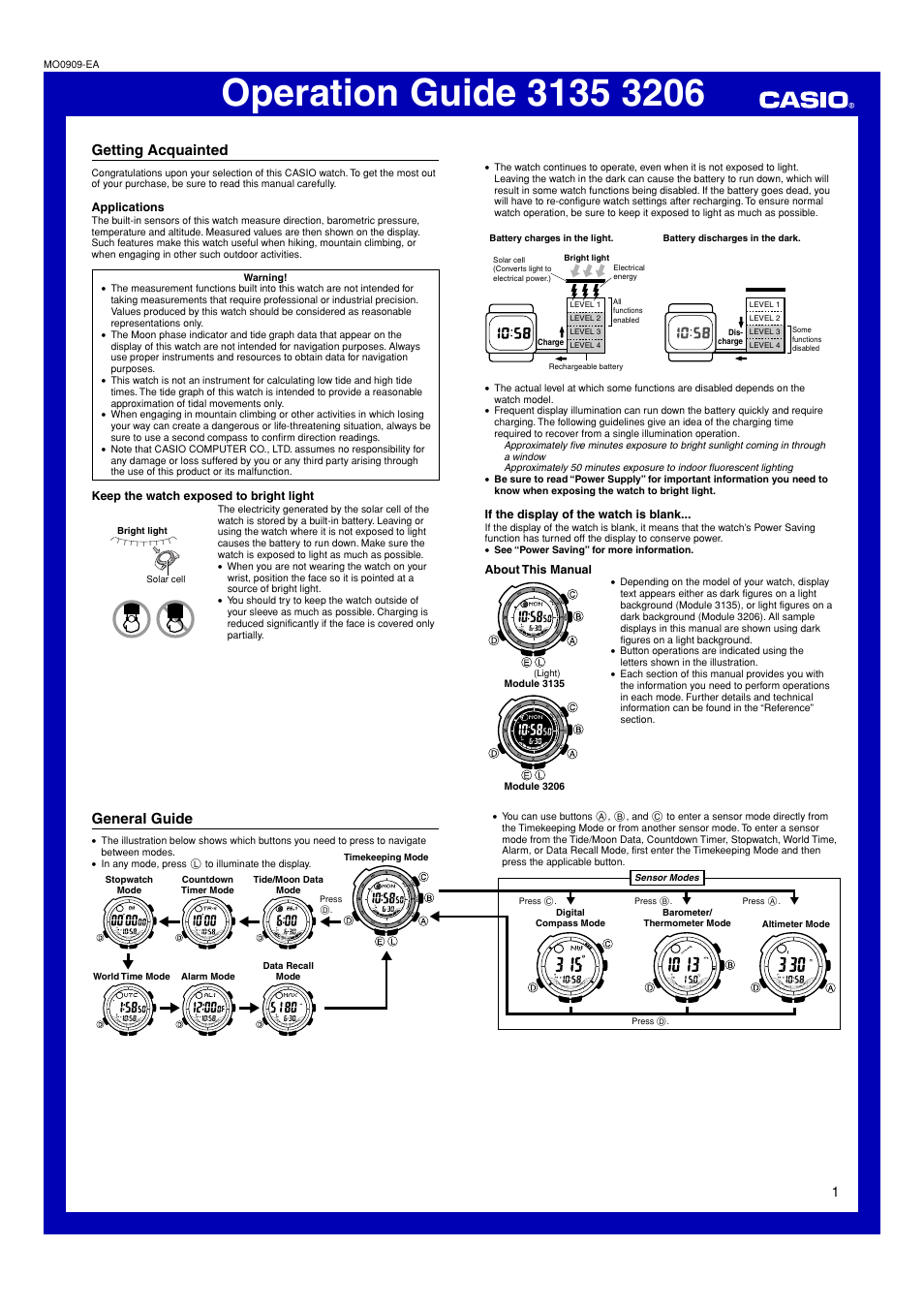 Casio 3206 User Manual | 13 pages