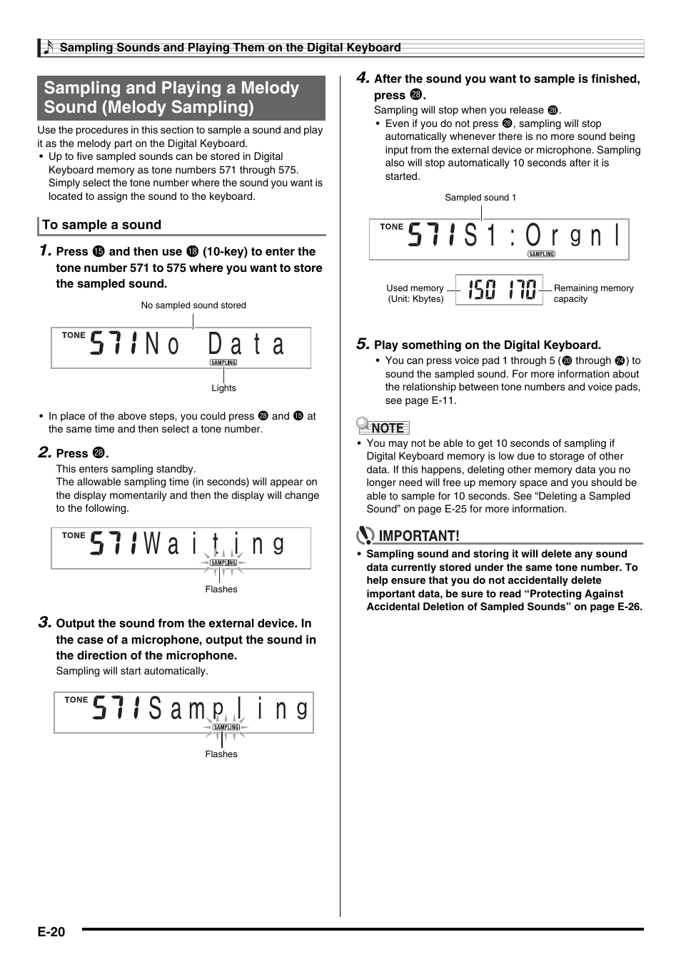 S a m, L i n, S 1 : o r | Casio WK210ES1A User Manual | Page 22 / 75