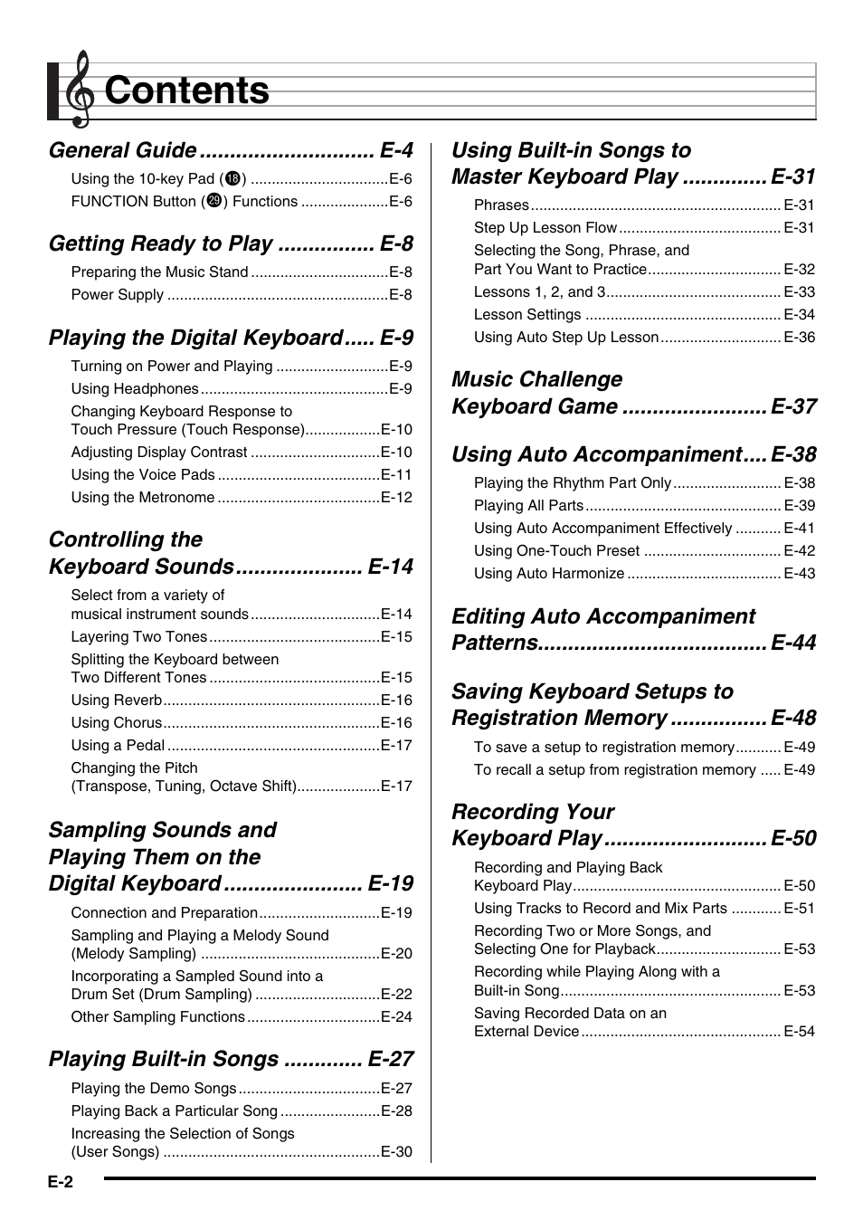 Casio WK210ES1A User Manual | Page 4 / 75