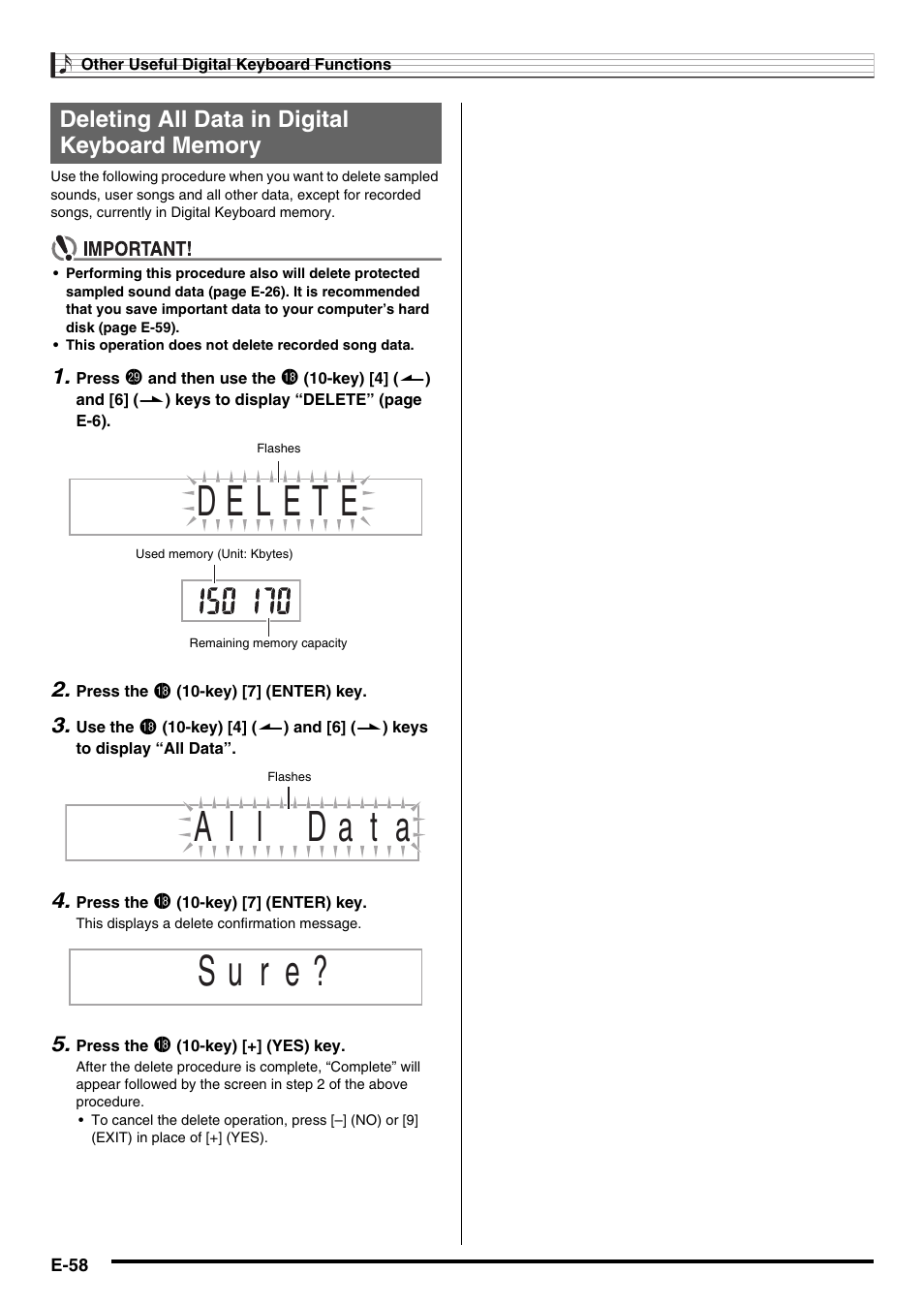 S u r e | Casio WK210ES1A User Manual | Page 60 / 75
