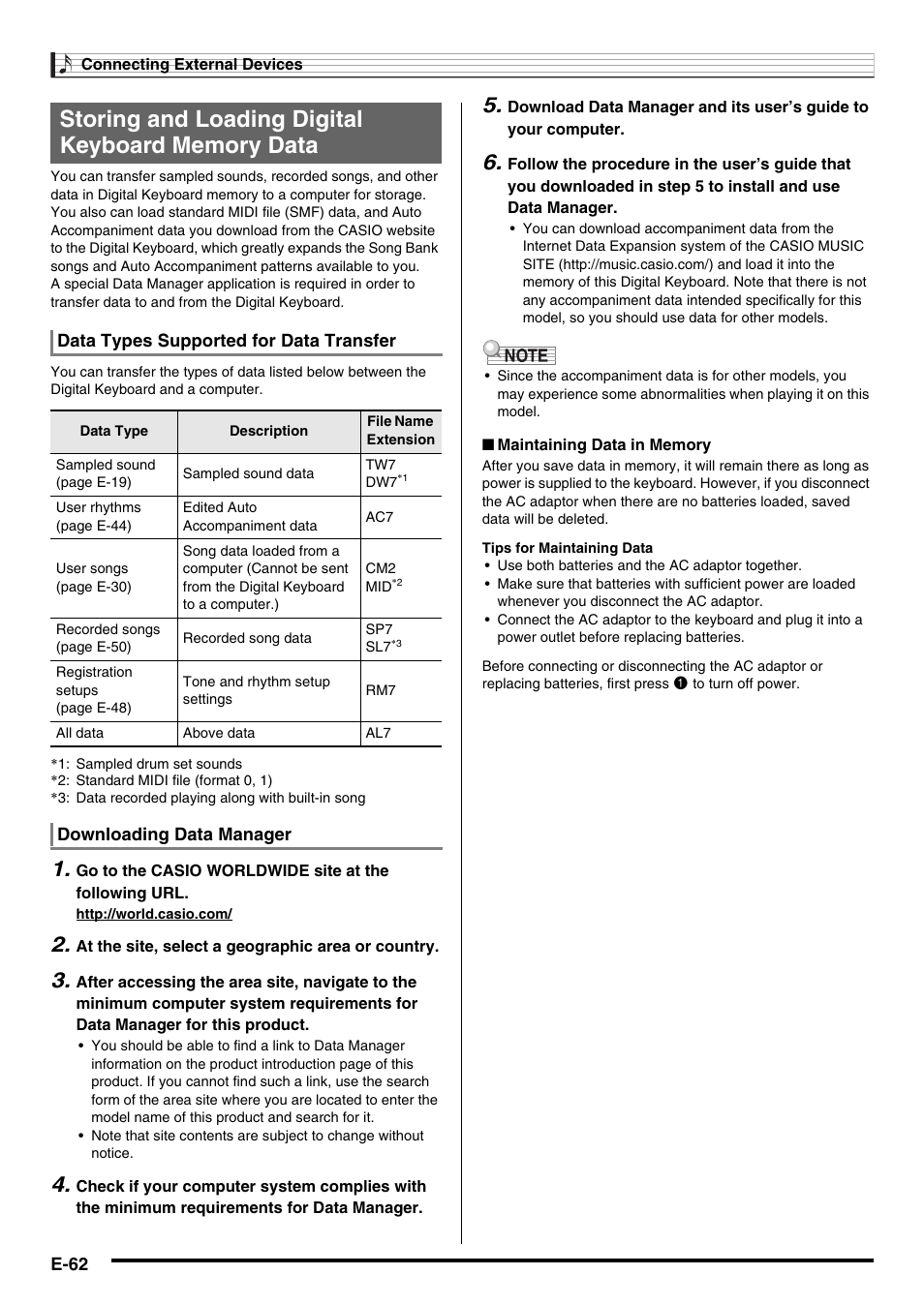 Casio WK210ES1A User Manual | Page 64 / 75