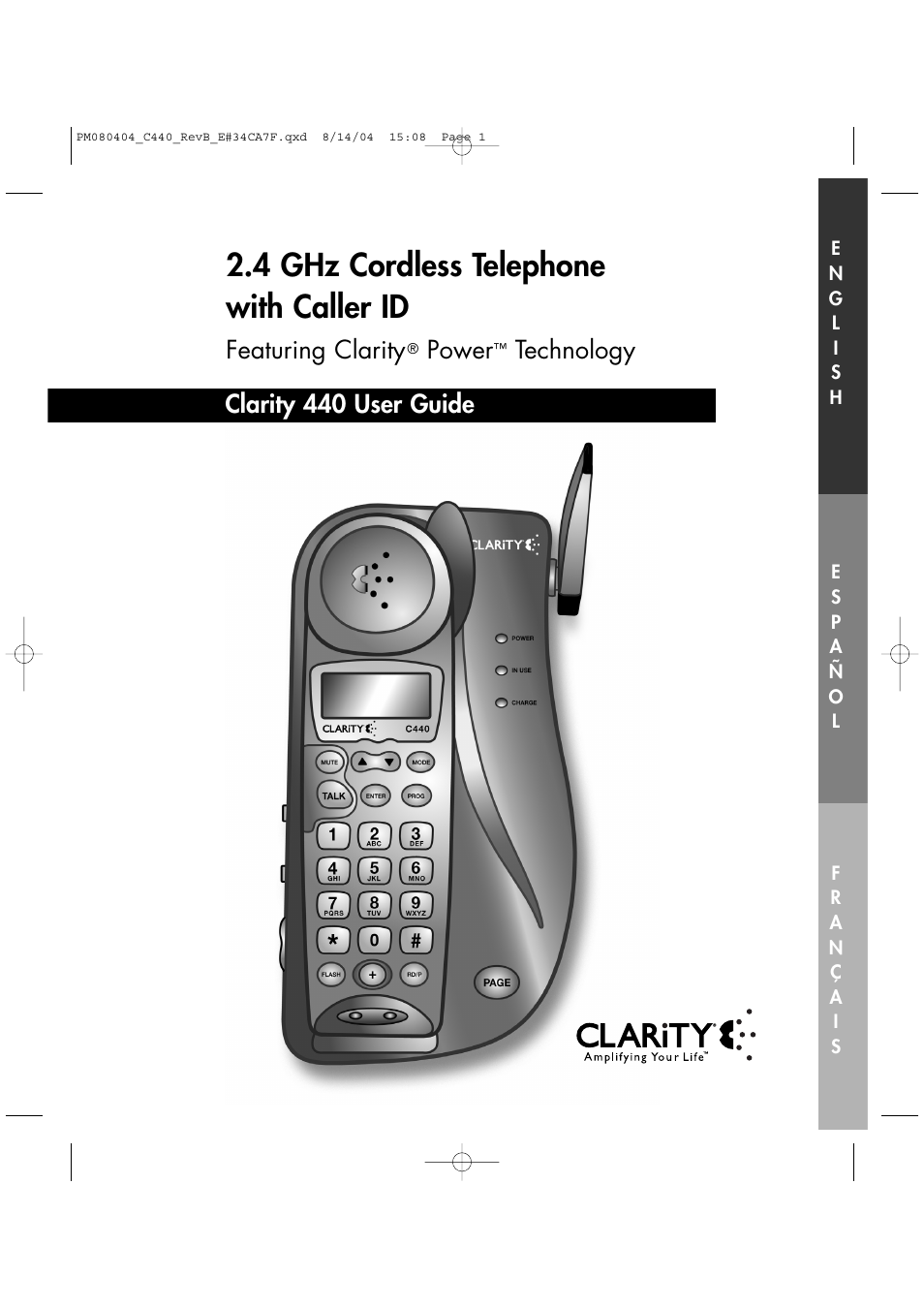 Clarity 440 User Manual | 32 pages