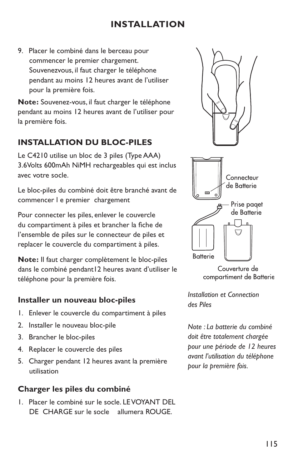 Installation | Clarity C4210 User Manual | Page 115 / 152