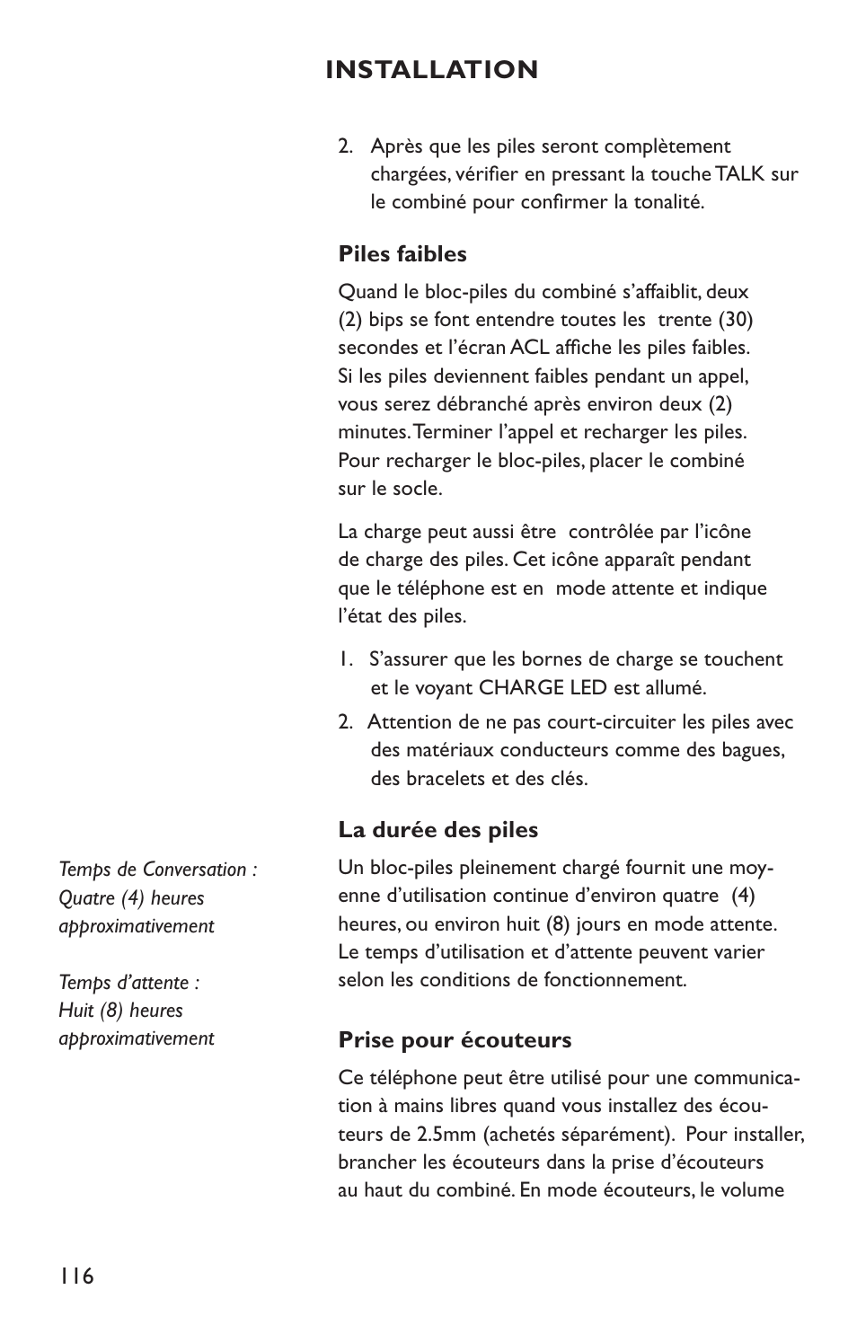 Clarity C4210 User Manual | Page 116 / 152