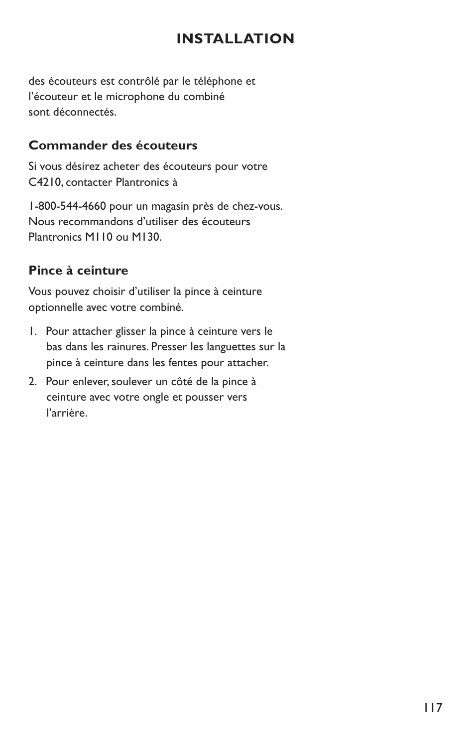 Clarity C4210 User Manual | Page 117 / 152