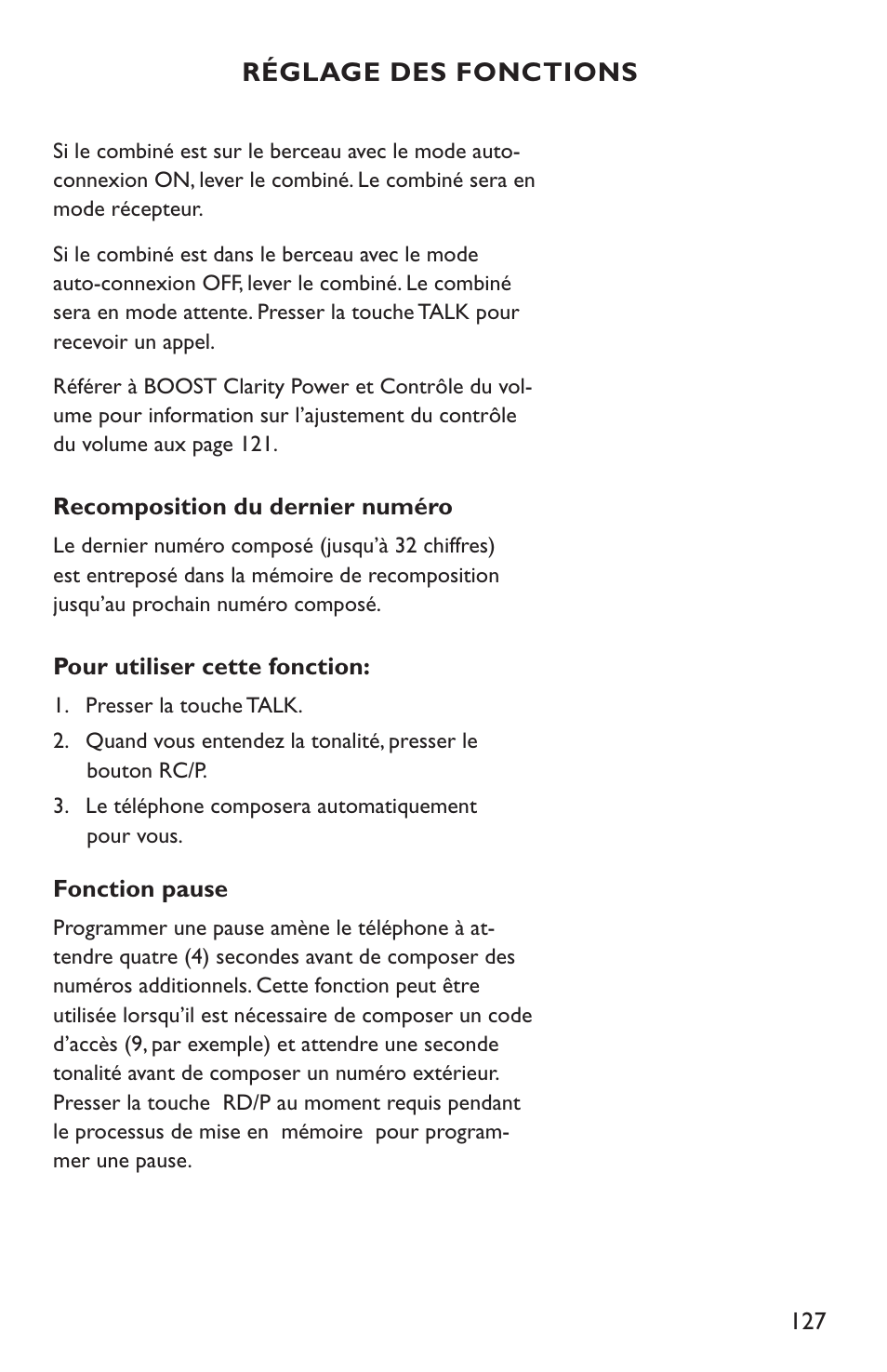 Clarity C4210 User Manual | Page 127 / 152