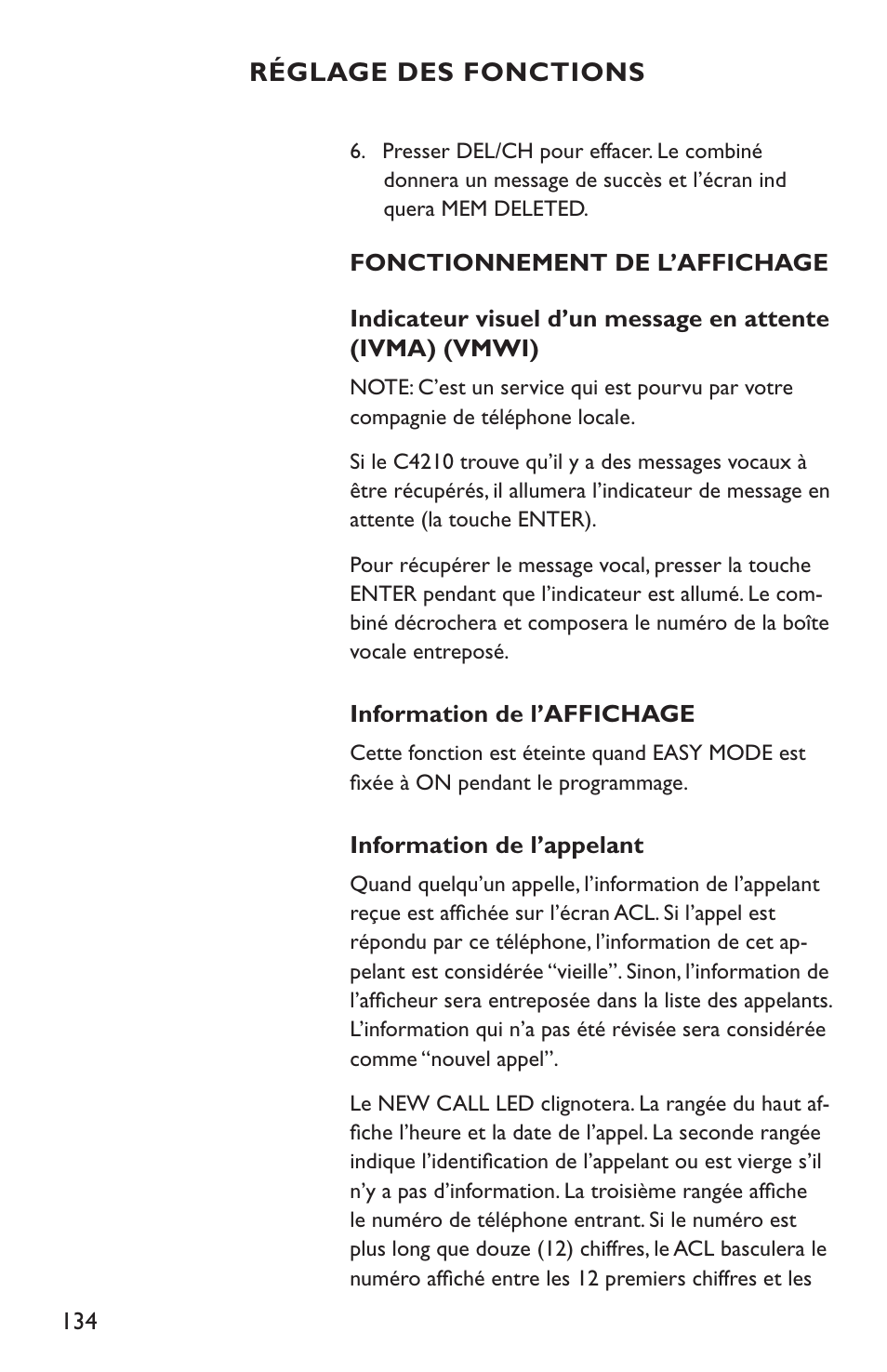 Clarity C4210 User Manual | Page 134 / 152