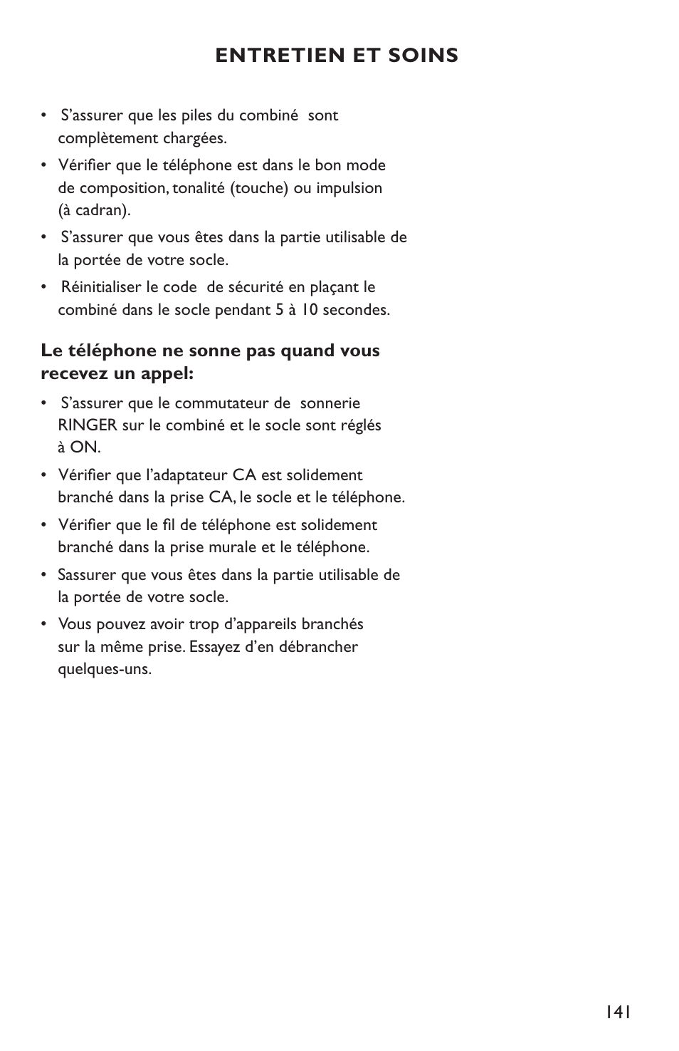 Clarity C4210 User Manual | Page 141 / 152